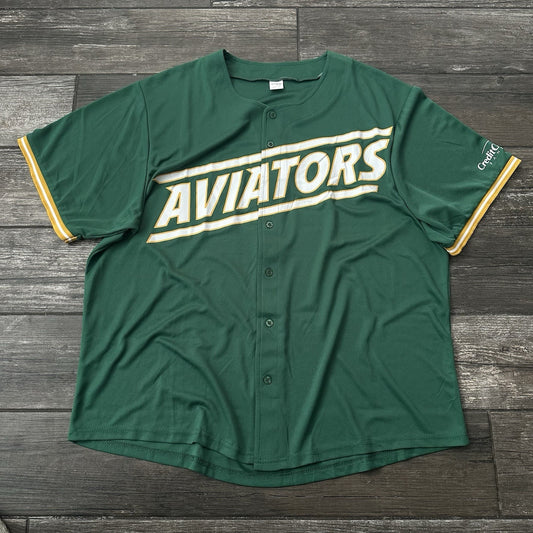 LAS VEGAS AVIATORS ST PATRICK'S DAY BASEBALL SGA JERSEY SZ XL BUTTON UP Yesterday's Fits Clothing Fashion Vintage Streetwear Fashion Item