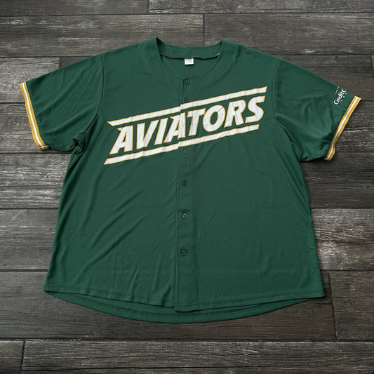 LAS VEGAS AVIATORS ST PATRICK'S DAY BASEBALL SGA JERSEY SZ XL BUTTON UP Yesterday's Fits Clothing Fashion Vintage Streetwear Fashion Item