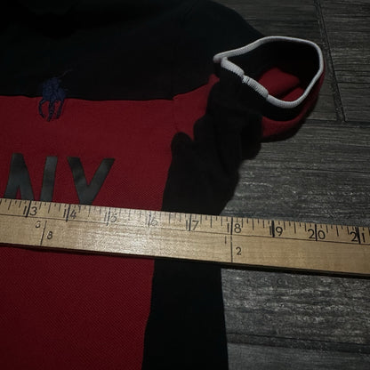 POLO RALPH LAUREN GERMANY BIG PONY RED BLACK SHIRT COLLARD SHIRT SZ S Yesterday's Fits Clothing Fashion Vintage Streetwear Fashion Item