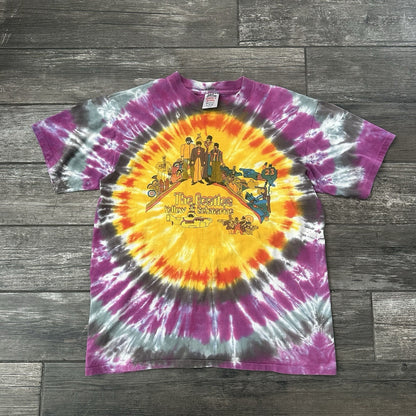 VTG THE BEATLES YELLOW SUBMARINE TIE-DYE T-SHIRT TEE PROMO SZ XL ONEITA Yesterday's Fits Clothing Fashion Vintage Streetwear Fashion Item